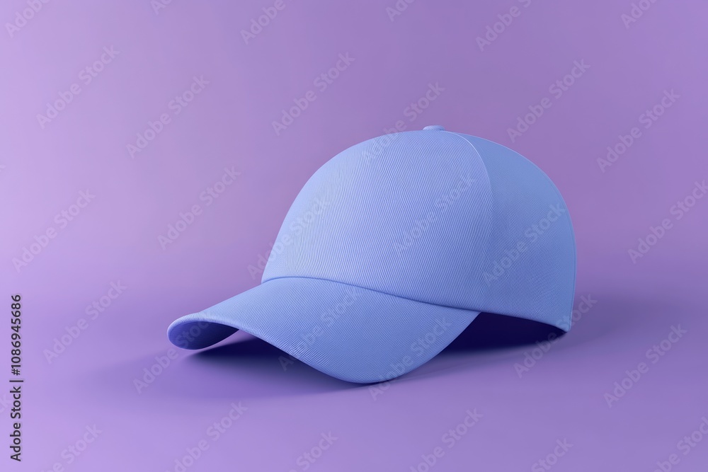 Fototapeta premium Stylish Light Blue Baseball Cap
