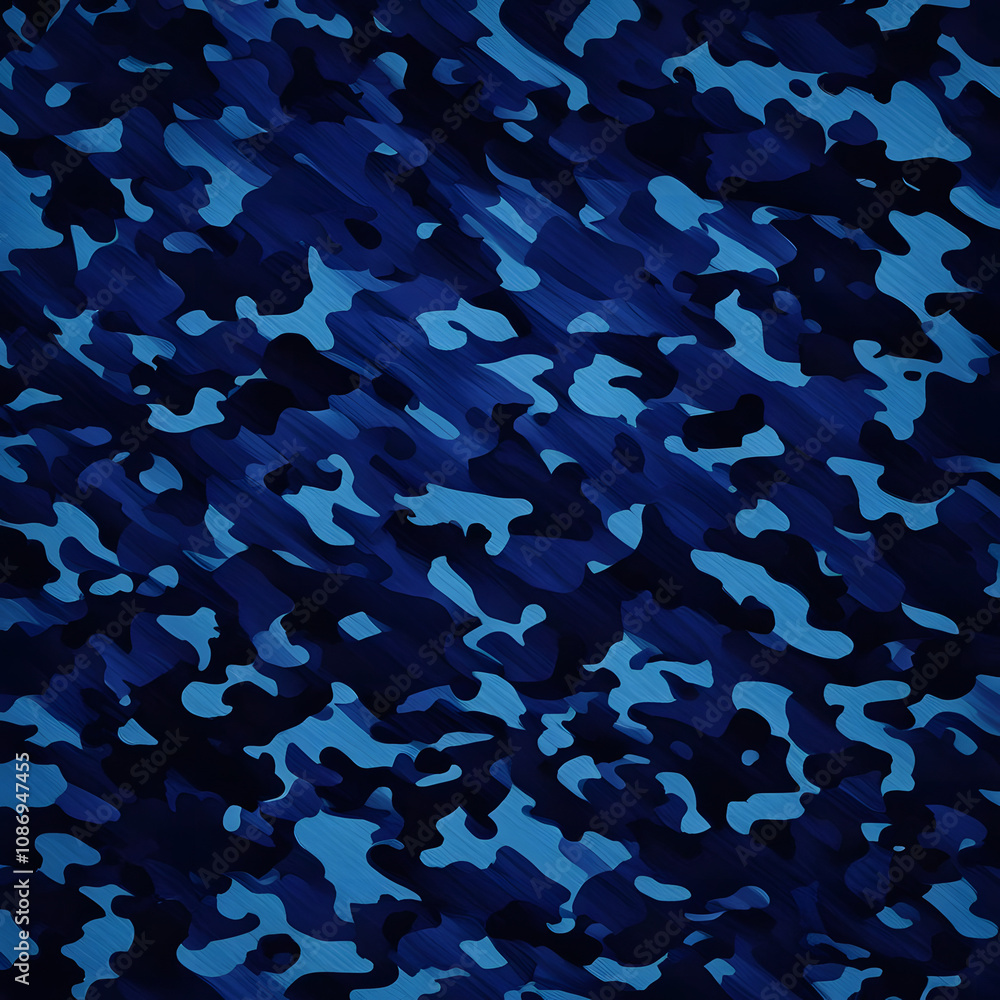 camouflage blue color, bright background, fabric print, modern stylish design camouflage blue color, bright background, fabric print, modern stylish design