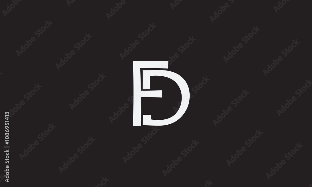 FD, DF , F , D , Abstract Letters Logo Monogram FD, DF , F , D , Abstract Letters Logo Monogram