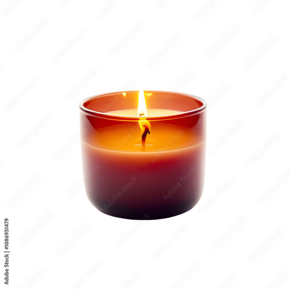Red Candle on White Background Red Candle on White Background