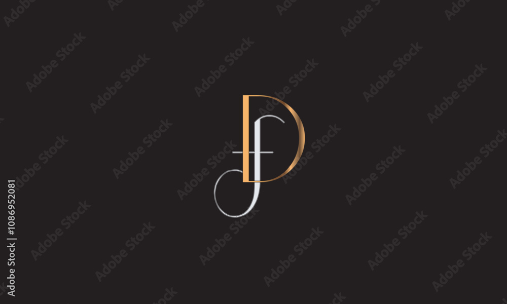 FD, DF , F , D , Abstract Letters Logo Monogram FD, DF , F , D , Abstract Letters Logo Monogram