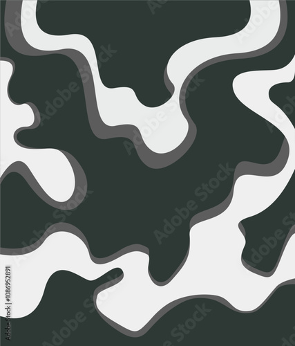 Flowing soft wavy chaotic elements, abstract liquid stains [vector]