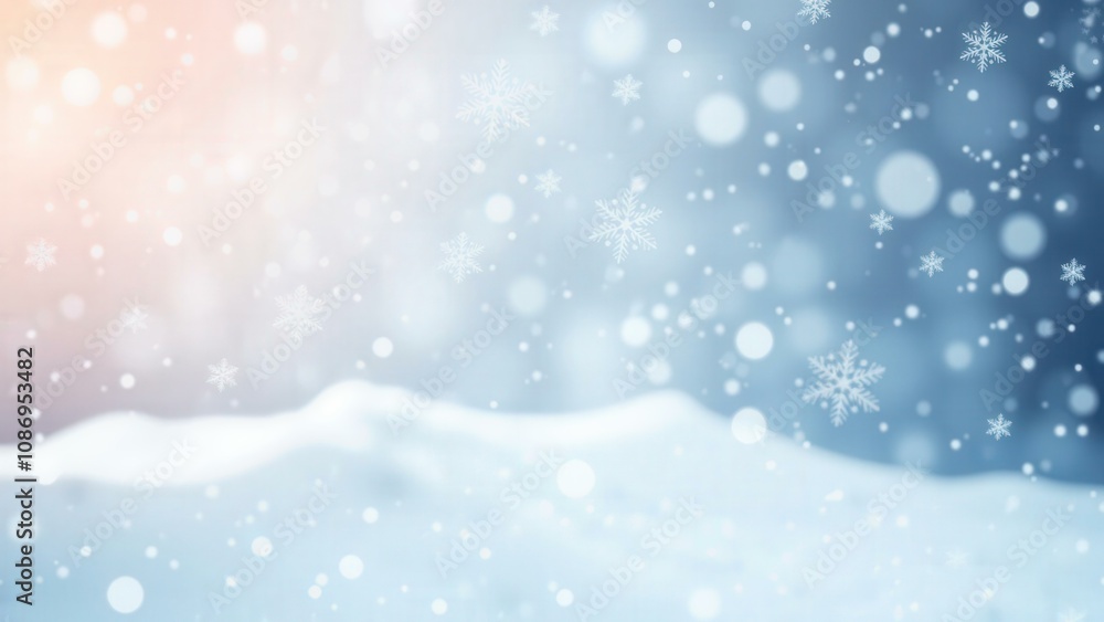 Naklejka premium Enchanting Winter Wonderland Background: Perfect for Holiday Cards, Greetings, and Festive Decorations