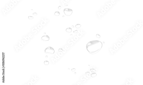 Vector water drop, drops, droplets. PNG drops, condensation on glass, on various surfaces. Realistic drops on a transparent background. Rain and dew.	
