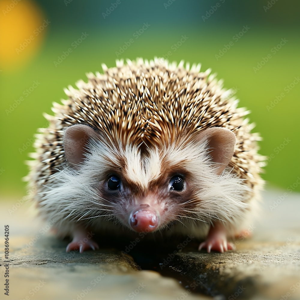 Fototapeta premium cute hedgehog in the grass