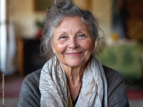 Aging Woman with White Hair