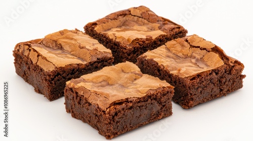Obraz na płótnie Baking delicious chocolate brownies kitchen food photography cozy home top-down view dessert inspiration for coffee lovers w salonie
