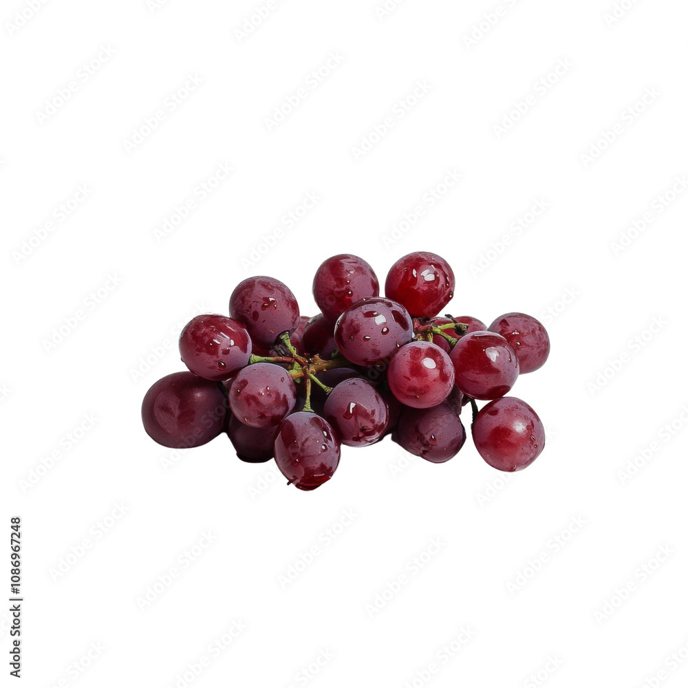 Fresh red grapes on a transparent background Fresh red grapes on a transparent background