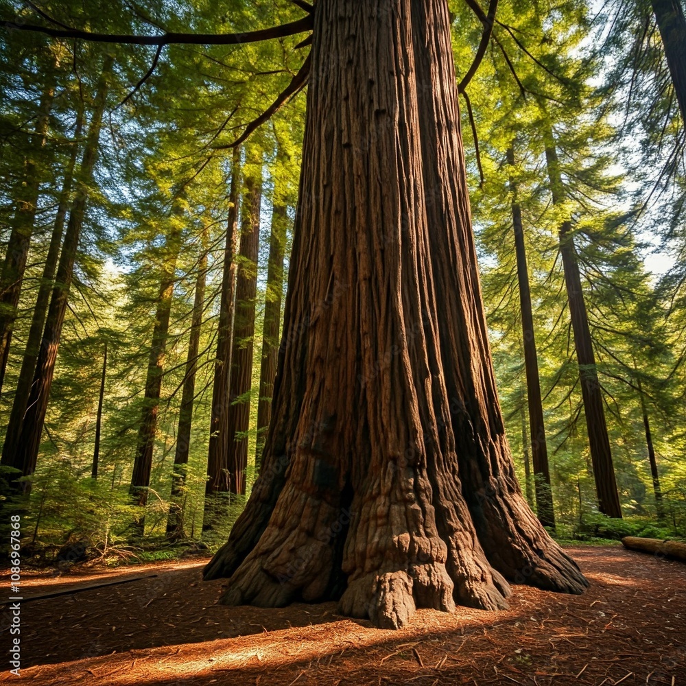 Naklejka premium Grand Redwood Standing Alone