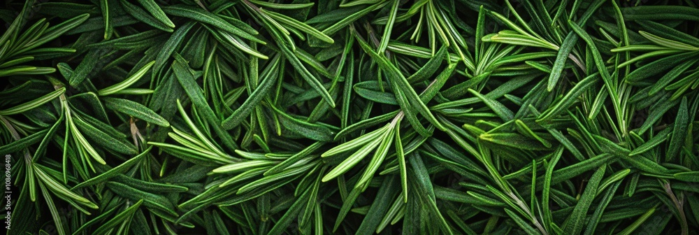 Vibrant Rosemary Leaves: A Closeup of Fresh Organic Greenery for Healthy Living Vibrant Rosemary Leaves: A Closeup of Fresh Organic Greenery for Healthy Living