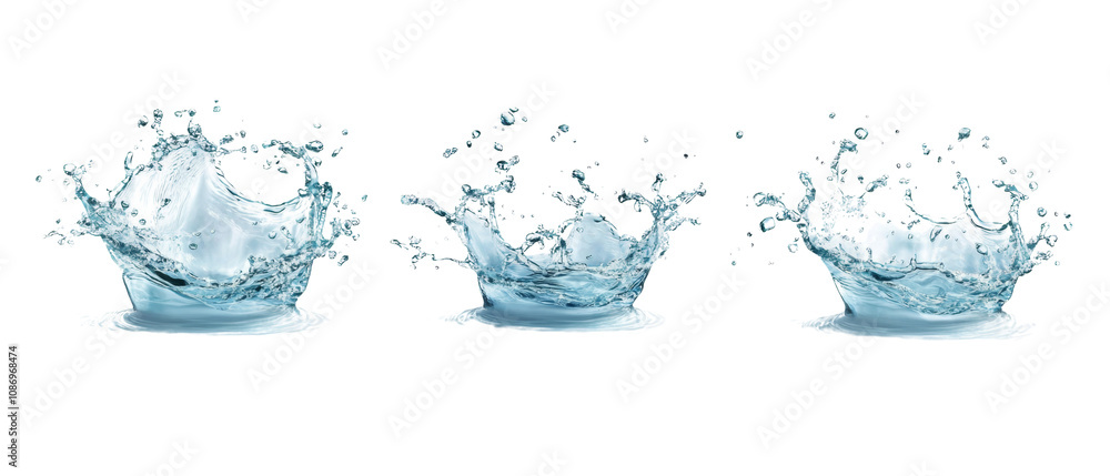 Realistic Water Splashes Set Realistic Water Splashes Set