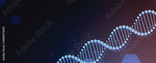 DNA science and medical background concept