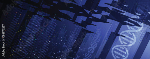 DNA science and medical background concept