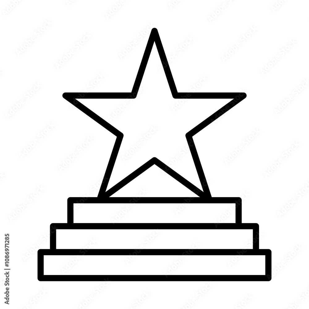 Hall of Fame Plaque line icon
