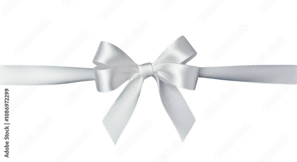 silver ribbon isolated on white background silver ribbon isolated on white background