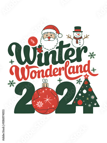 christmas card with santa claus