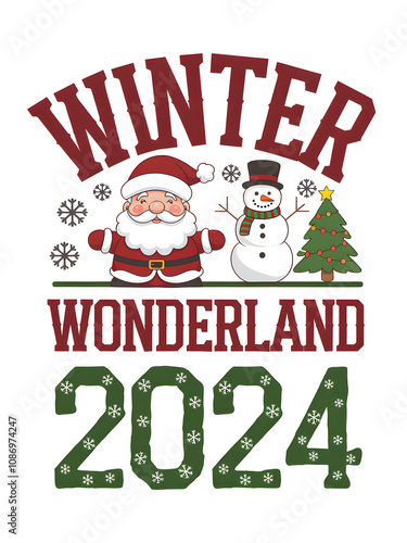 christmas greeting card with santa claus