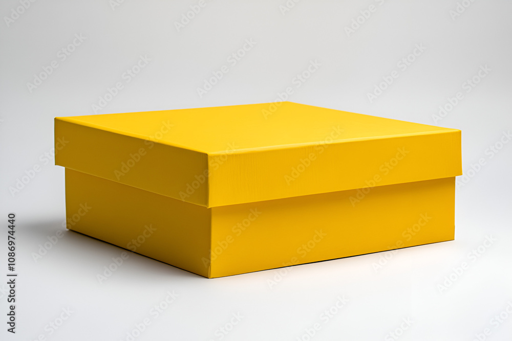 Creative yellow box display studio environment product photography minimalist design close-up view visual aesthetics Creative yellow box display studio environment product photography minimalist design close-up view visual aesthetics
