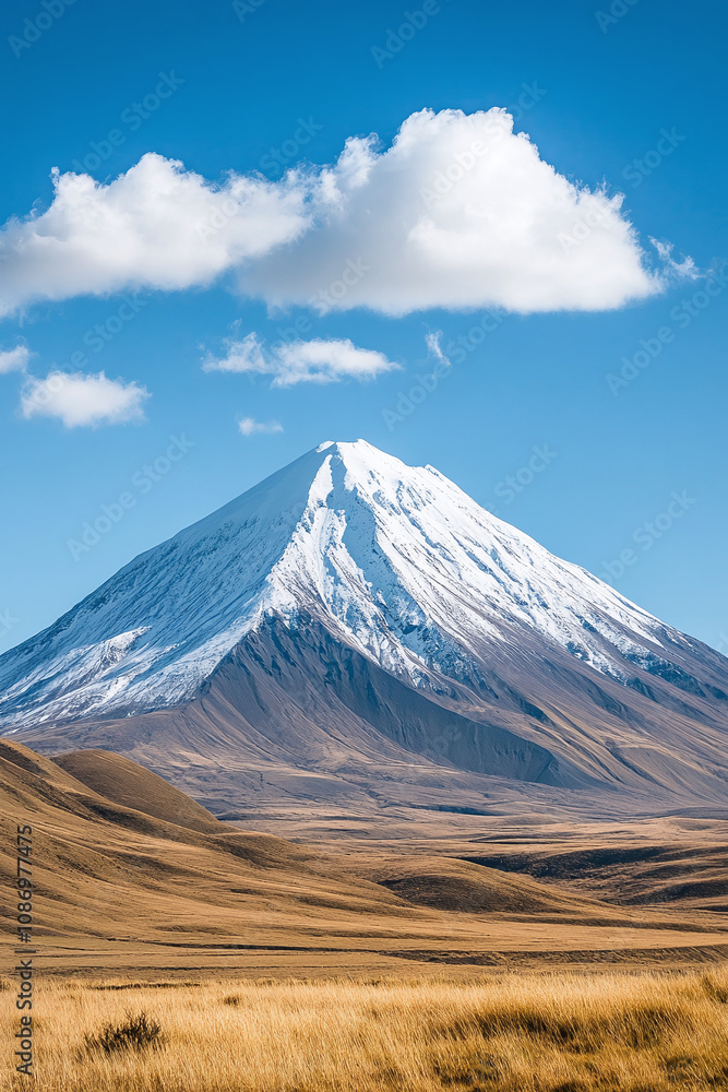 Fototapeta premium Majestic Snowy Mountain Landscape