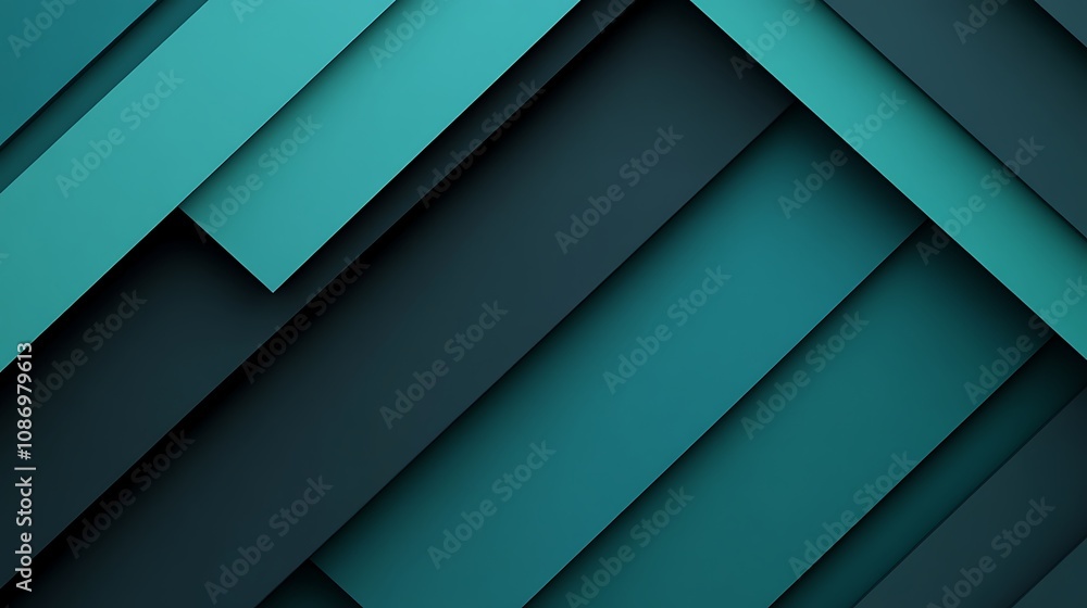Abstract Teal and Dark Green Diagonal Layered Geometric Pattern Abstract Teal and Dark Green Diagonal Layered Geometric Pattern