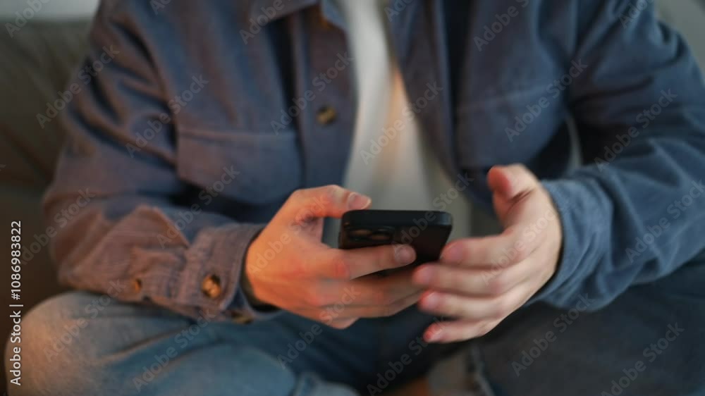 Smartphone in hands, close-up Smartphone in hands, close-up