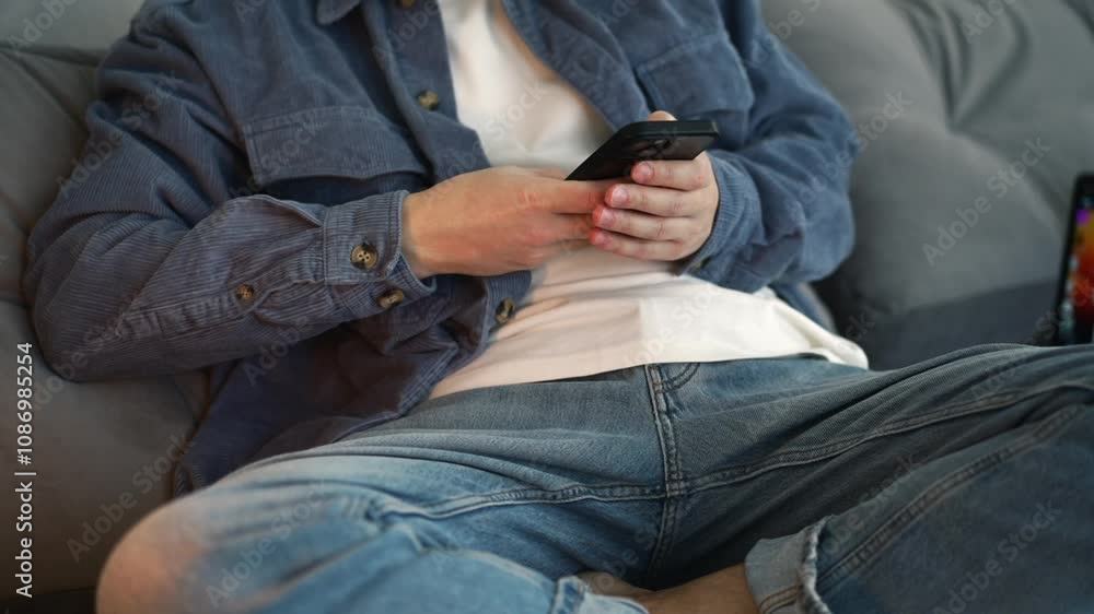 A man uses a smartphone.
A man with a phone in his hands.
The man clicks the phone.
Man with touchscreen phone A man uses a smartphone.
A man with a phone in his hands.
The man clicks the phone.
Man with touchscreen phone