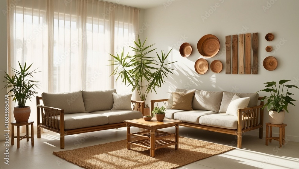 Minimalist Living Room with Eco-Friendly Decor and Natural Elements – Sustainable Interior Design Minimalist Living Room with Eco-Friendly Decor and Natural Elements – Sustainable Interior Design