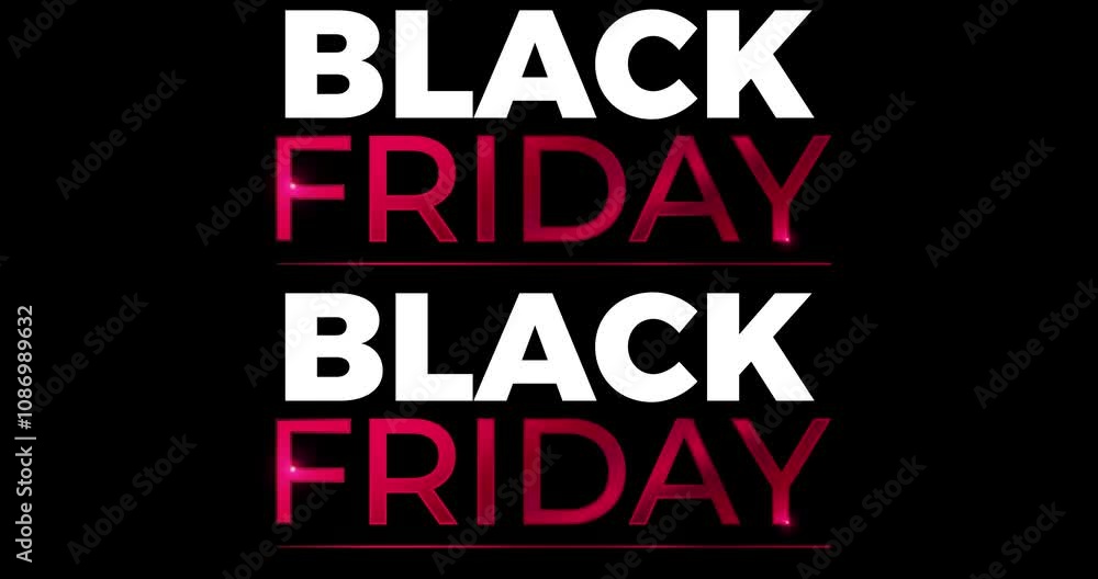 Black Friday animation with pink and white scrolling text. Seamless video on black background. Perfect for Black friday offers, sales promotions, retail ads, special offers, holiday promotions. Black Friday animation with pink and white scrolling text. Seamless video on black background. Perfect for Black friday offers, sales promotions, retail ads, special offers, holiday promotions.