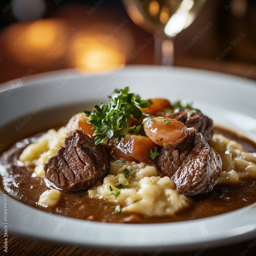 Austrian tafelspitz with tender boiled beef, potatoes, and creamy horseradish sauce