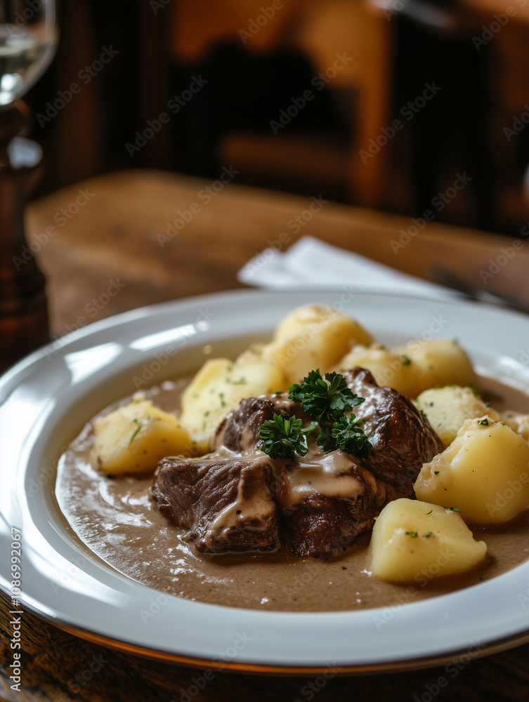 Austrian tafelspitz with tender boiled beef, potatoes, and creamy horseradish sauce Austrian tafelspitz with tender boiled beef, potatoes, and creamy horseradish sauce