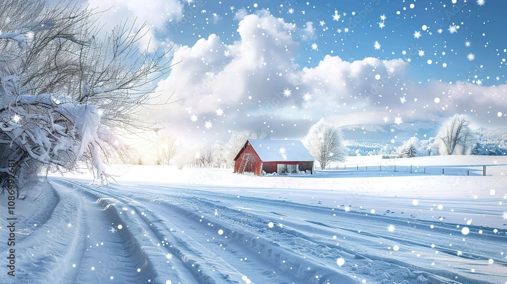 Serenity in Snow: The Quiet Beauty of Winter Farmland Serenity in Snow: The Quiet Beauty of Winter Farmland