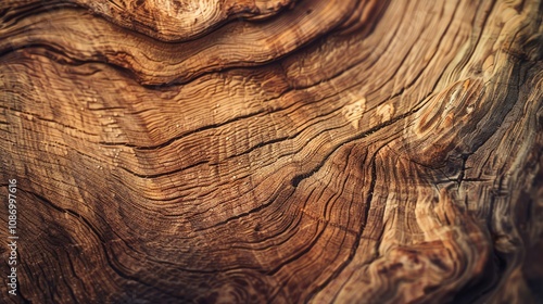 A close-up of a weathered wood texture, showing intricate grain patterns and a warm brown color.