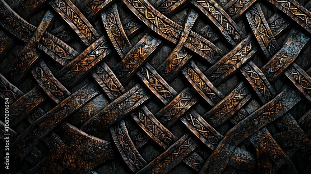 Intricate woven metal texture background Intricate woven metal texture background