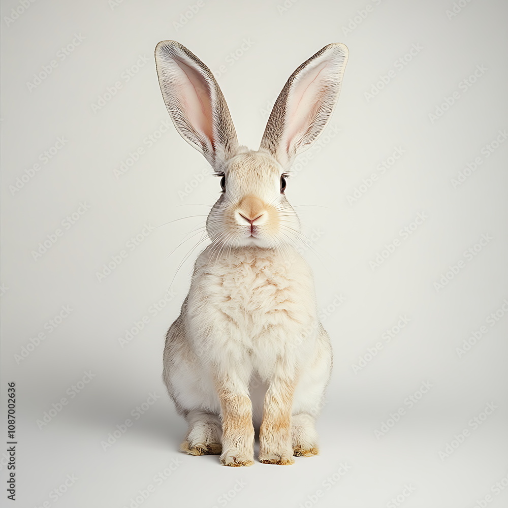 Obraz premium cute adorable fluffy rabbit isolated on transparant background