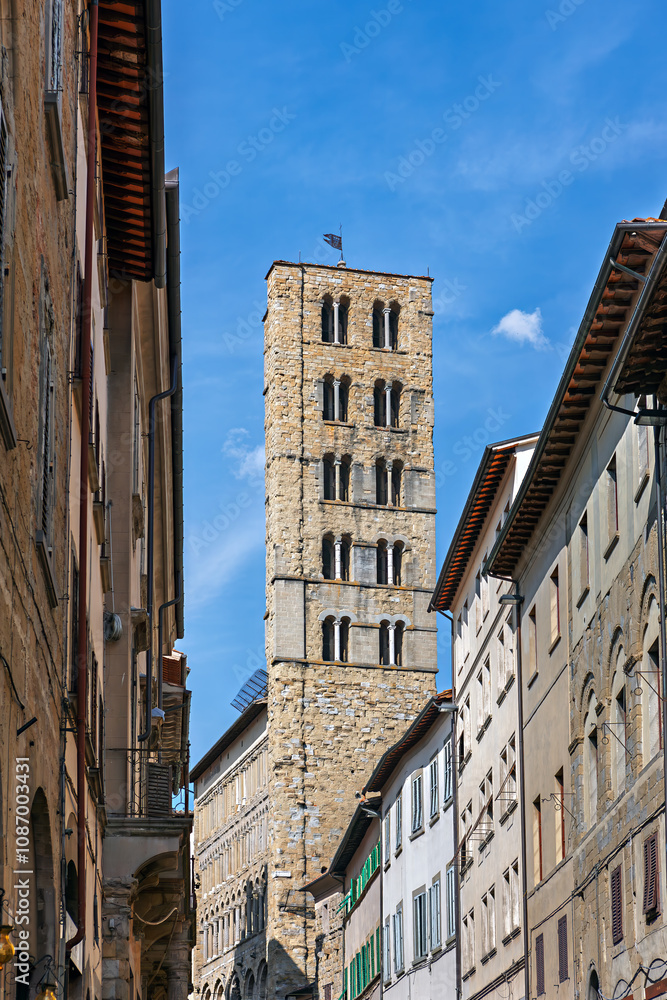 Ancient Basilica of Santa Maria della Pieve di Arezzo, Toscany, Italy. Ancient Basilica of Santa Maria della Pieve di Arezzo, Toscany, Italy.