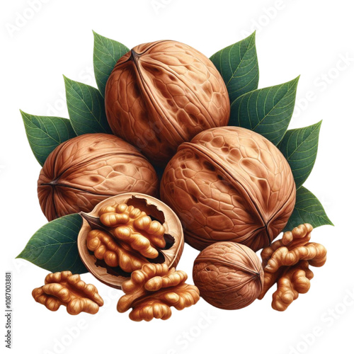 Walnuts vector