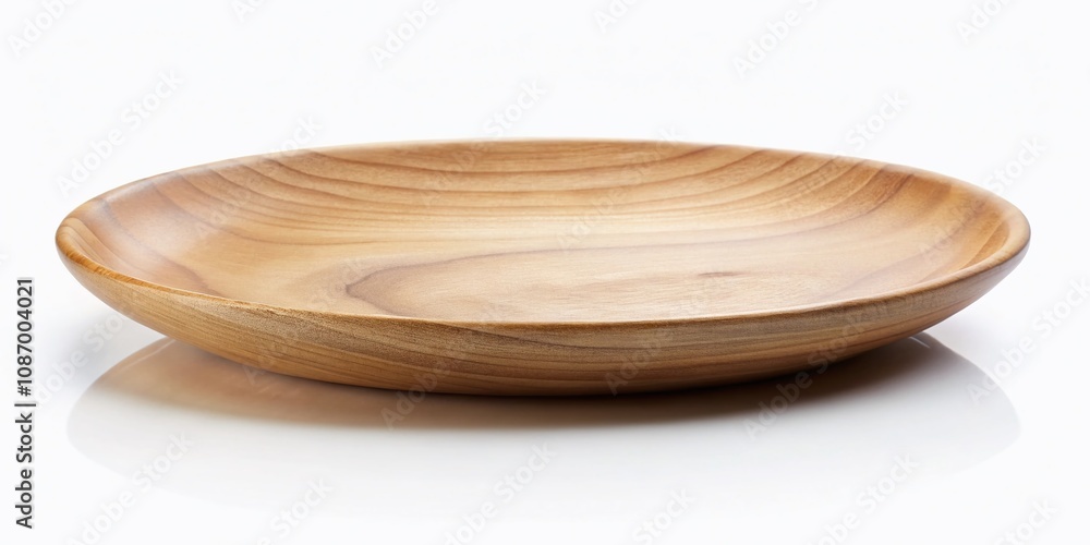 Empty Wooden Plate Isolated on White Background for Culinary Use, Cooking Utensil Display, Perfect for Food Photography, Minimalist Design, Ideal for Recipes and Menus Empty Wooden Plate Isolated on White Background for Culinary Use, Cooking Utensil Display, Perfect for Food Photography, Minimalist Design, Ideal for Recipes and Menus