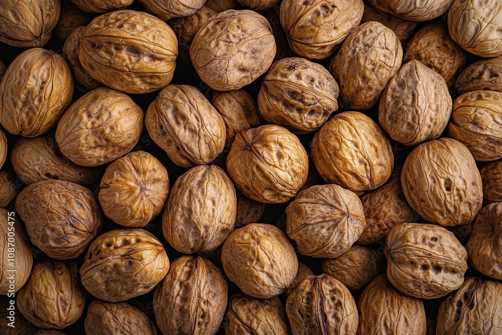 Walnuts background, top view, illustration. Walnuts background, top view, illustration.