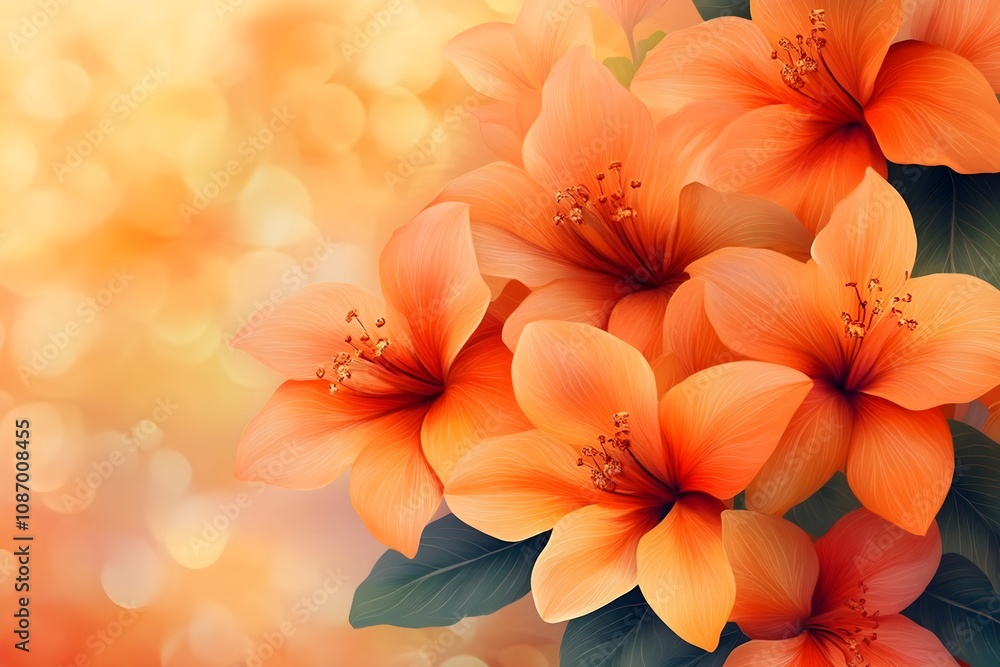 Fototapeta premium Beautiful landscape vector illustration of mountains, forests, fields and meadows. Stunning panoramic farm landscape with mountains in the background. Natural landscape Fantasy landscape a glacier is