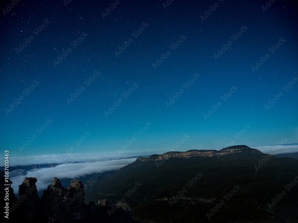 Three Sisters and the Starry Night Three Sisters and the Starry Night