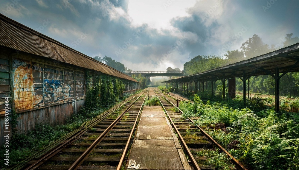 Obraz premium railway in the mountains