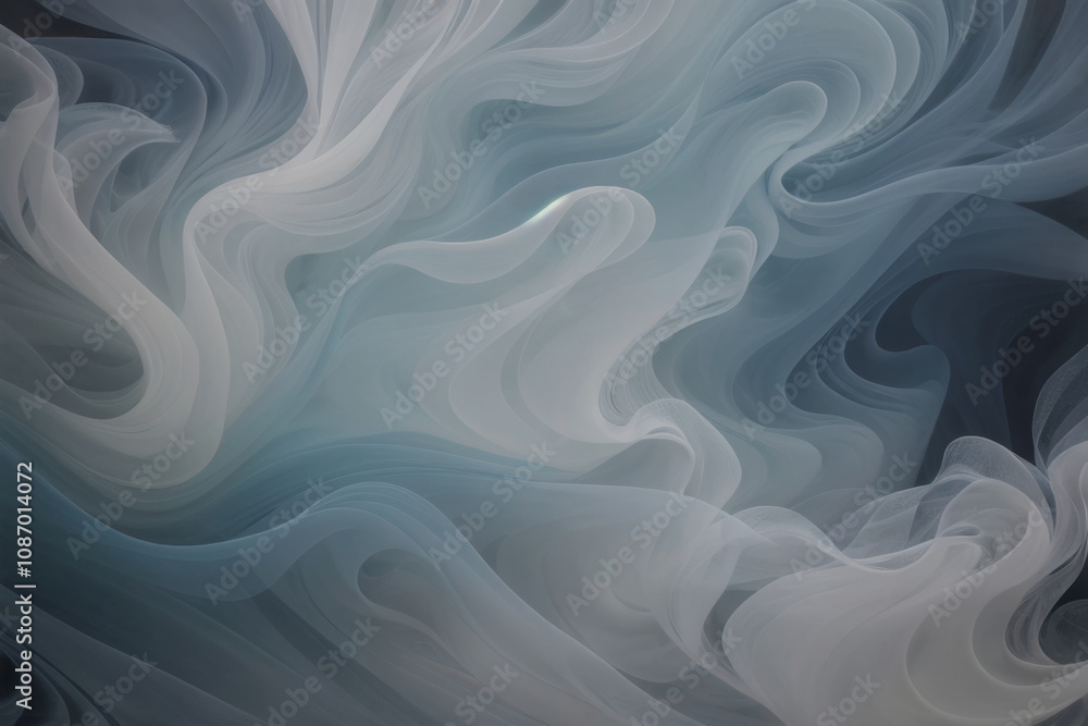 Obraz premium A swirling abstract pattern in shades of blue and green