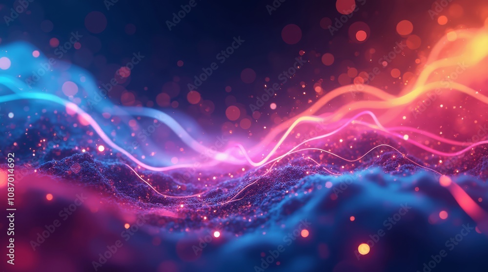 Fototapeta premium Bright abstract digital background.