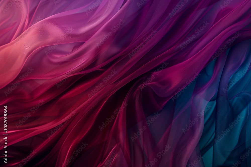 Abstract colorful flowing fabric texture background with silky smooth waves creating a vibrant pattern in shades of red, pink, and blue for artistic and design projects. Abstract colorful flowing fabric texture background with silky smooth waves creating a vibrant pattern in shades of red, pink, and blue for artistic and design projects.