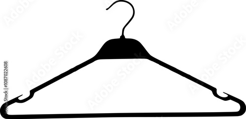 Hanger icon. The clothes hanger icon. Cloth hanger, rack or clothes coat icon symbol vector in flat style on white background. wooden and plastic hangers with a hook for clothes. Vector illustration