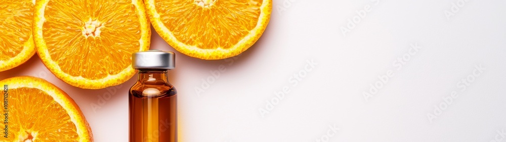 Vitamin C Injection Mock-up with Juicy Orange Slices, Fresh and Invigorating, Promoting Healthy Skin, Modern Aesthetic, Clean White Background, Wellness Focused Vitamin C Injection Mock-up with Juicy Orange Slices, Fresh and Invigorating, Promoting Healthy Skin, Modern Aesthetic, Clean White Background, Wellness Focused