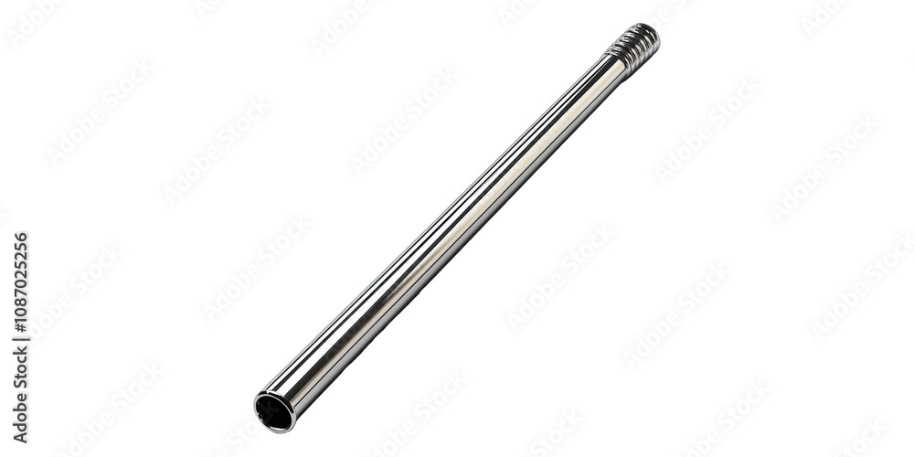 Stainless Steel Drinking Straw for Reusable Use Isolated on Transparent Background Stainless Steel Drinking Straw for Reusable Use Isolated on Transparent Background
