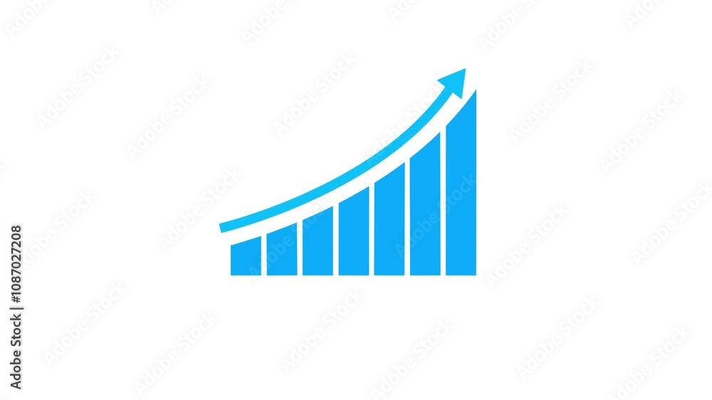 4k Business Growth And Success Arrow Infographics/ Animation of a business infographics with rising arrow and bar stats appearing, An array of abstract infographics with a growth graph in the center 4k Business Growth And Success Arrow Infographics/ Animation of a business infographics with rising arrow and bar stats appearing, An array of abstract infographics with a growth graph in the center