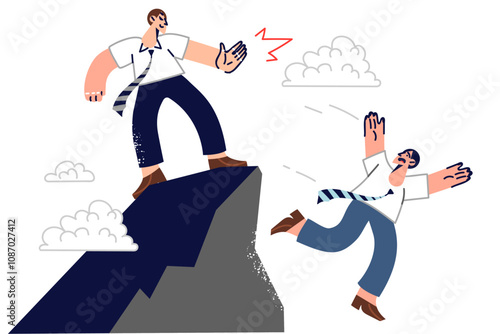 Business betrayal from vile partner who pushed colleague off cliff to get rid of competitor