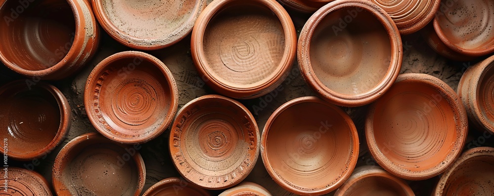 Textured clay pottery background. Textured clay pottery background.